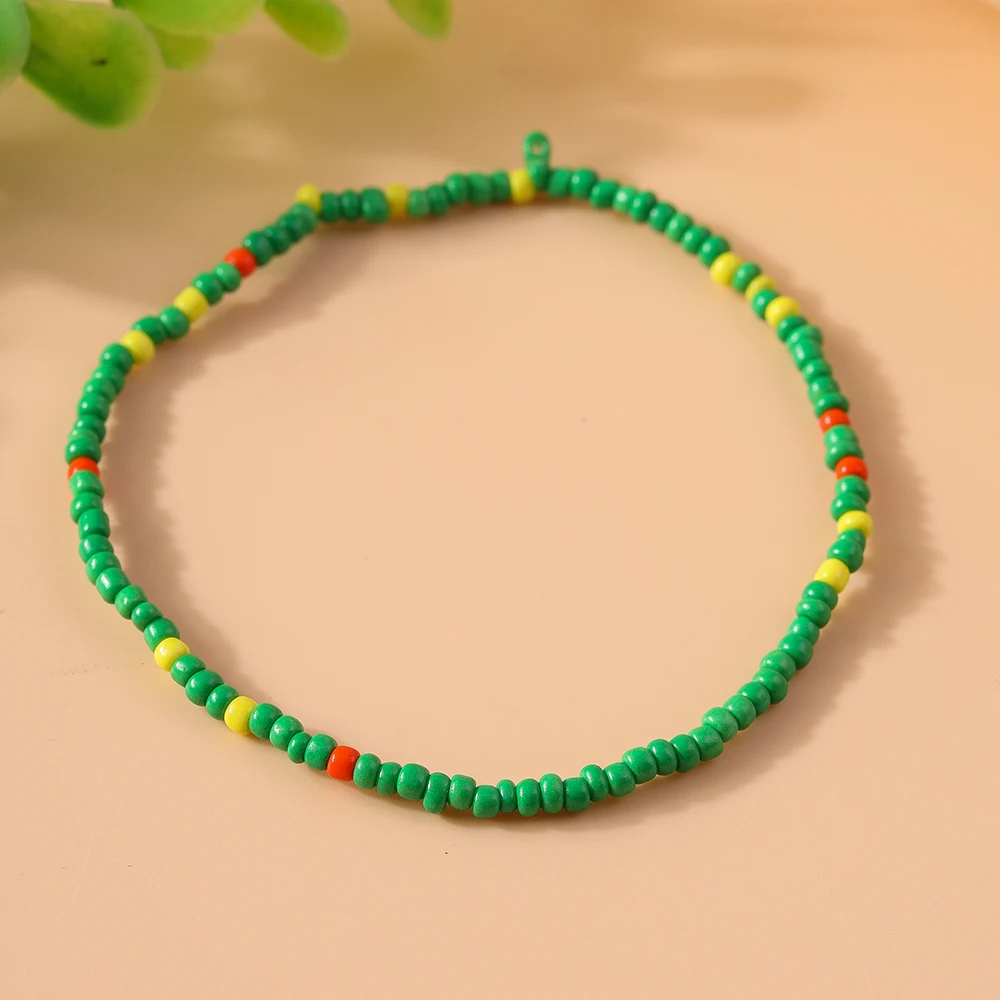 Aihua 1pc bunte kleine Blume Fußkettchen Böhmen handgemachte Multi Perlen Reis Perlen Knöchel Armband für Frauen Kinder Strand Schmuck Geschenk – Detail 14