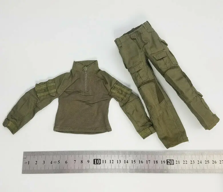 1/6 Scale Soldier Accessories Dark Green Combat Uniform Model for 12