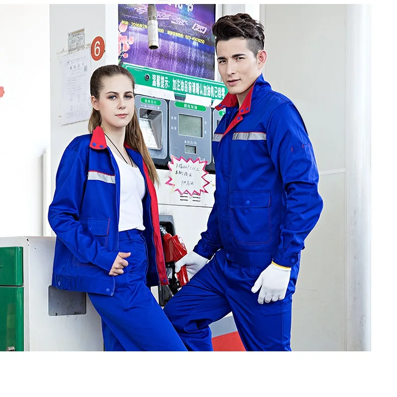 Công việc Quần Áo phản quang Làm Việc Coverall Bếp ga chống tĩnh điện chống mòn Đồng Phục nhà máy xưởng Áo Liền Quần Plus Size4XL