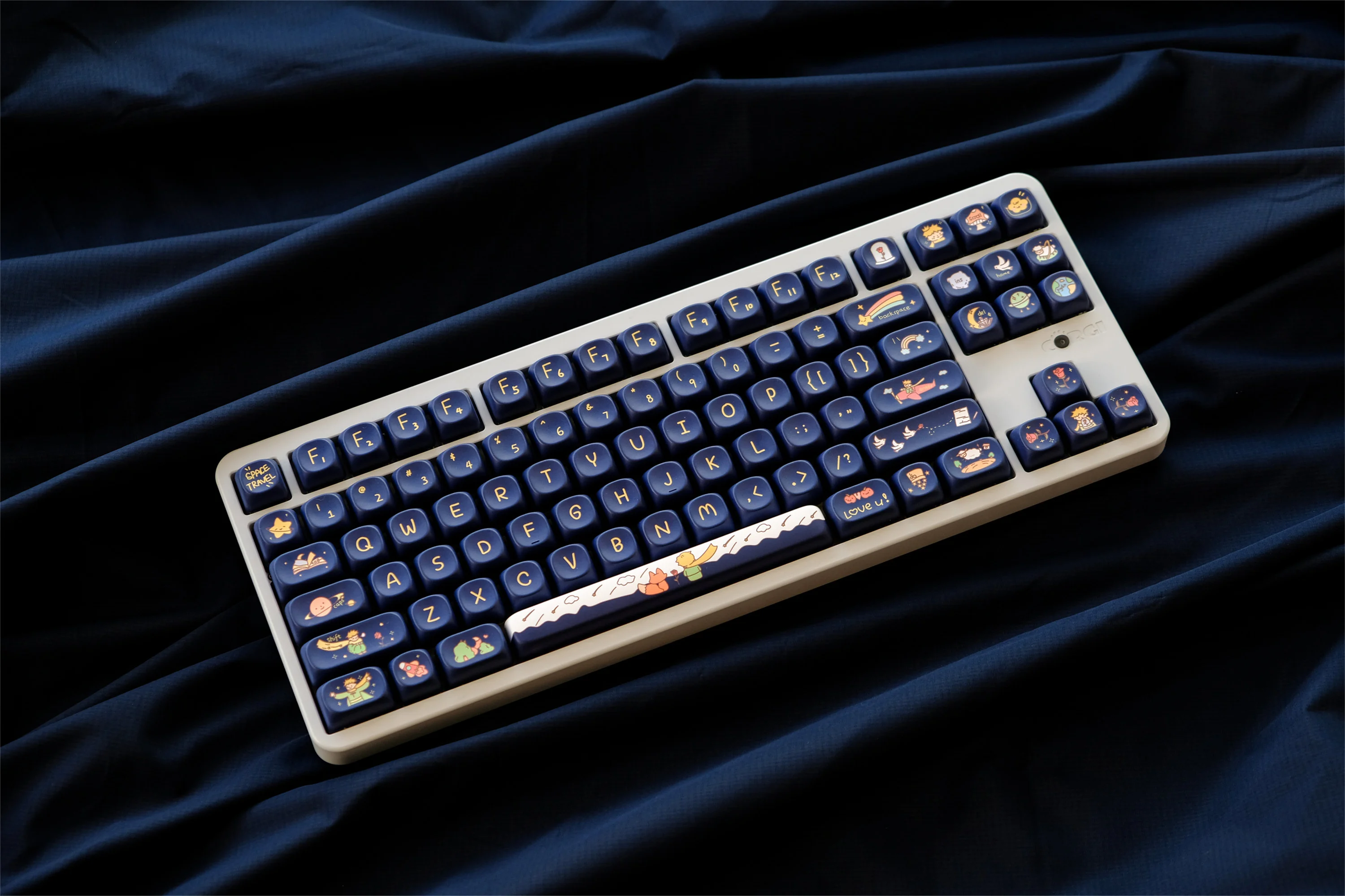 Prince Keycaps 126 Keys PBT Keycaps MOA XOA Profile DYE-SUB For MX Switch Wooting Mechanical Keyboard Keycap ISO ANSI Layout