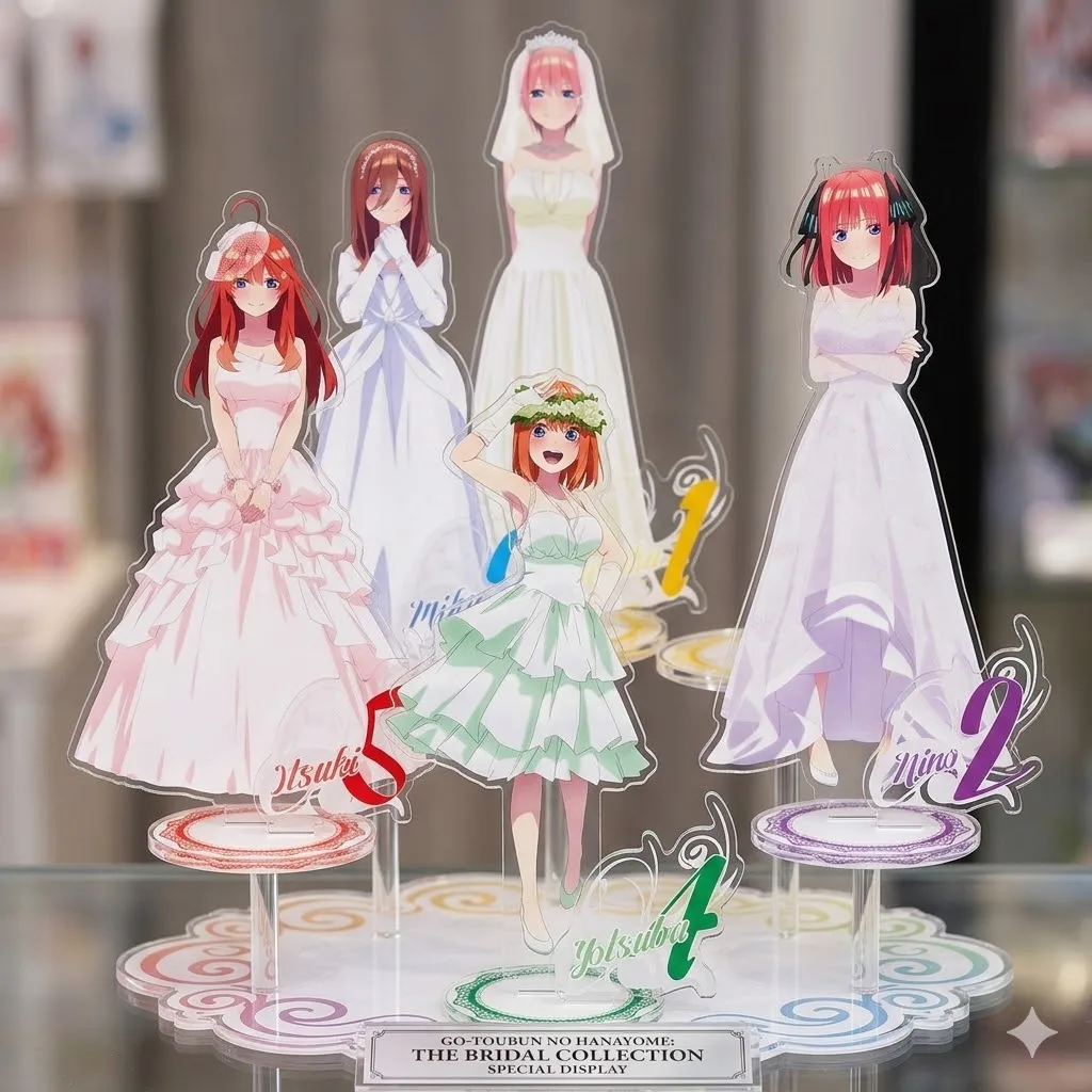 The Quintessential Quintuplets Miku Nakano Anime HD Acrylic Stand Figure Keychain 15cm Desktop Plate Model Decor Cosplay Gifts