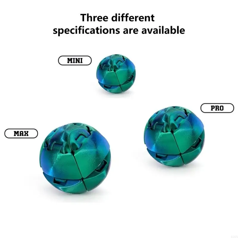 3D Printed Gear Ball Fidgety Toy Spin Gear Sphere for Stress Relief Anxiety Fun Desk Toy Adult Kid Stocking Filler 