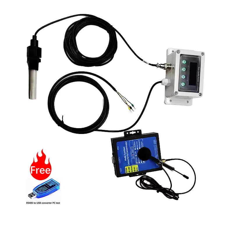 Rs485 EC TDS Salinity Temperature 4 In 1 Water Quality Monitoring System For Online Monitoring