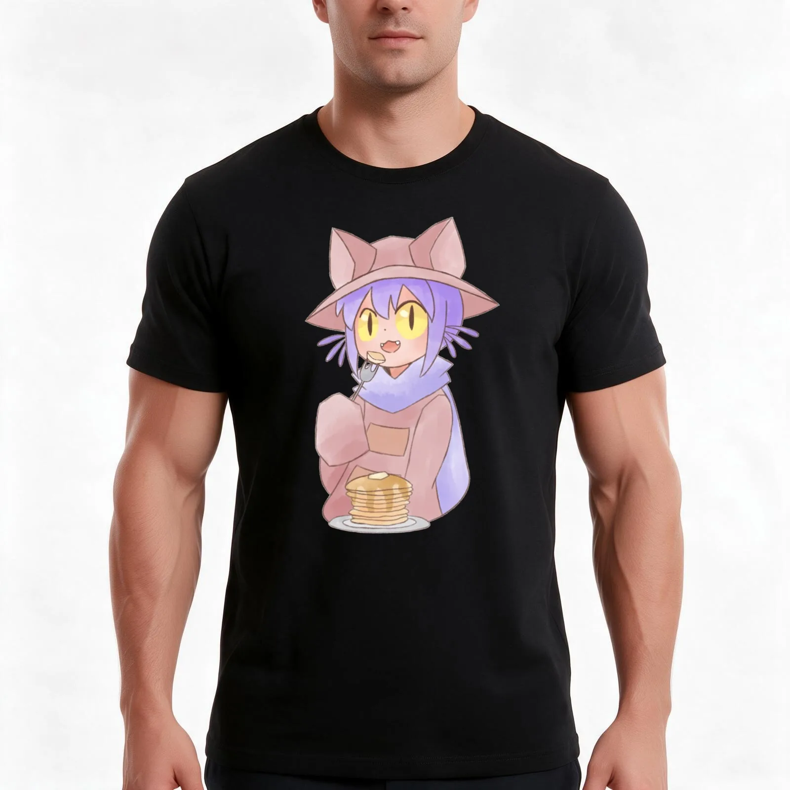 Oneshot Niko Pancakes T-Shirt Summer Casual Cotton Tee Oversized Streetwear Tops Vintage Graphic Print Unisex Men Women