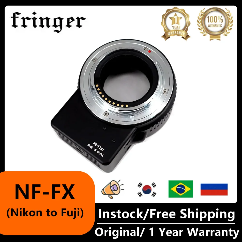 

Fringer NF-FX AutoFocus Lens Adapter Ring for Nikon F to Fujfilm X Fuji Camera X-T3 X-T4 X-Pro3 XT30 X-H1 X-T100 X-T200 X-S10