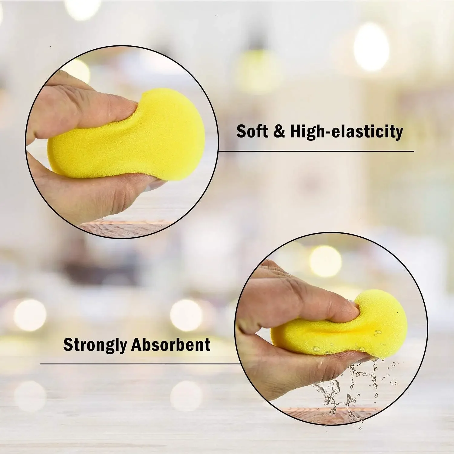 10 Stück runde Keramik-Schaumstoffschwämme – wasserabsorbierendes Set für Modellieren, Töpferei, Färben und Reinigen – Detail 3