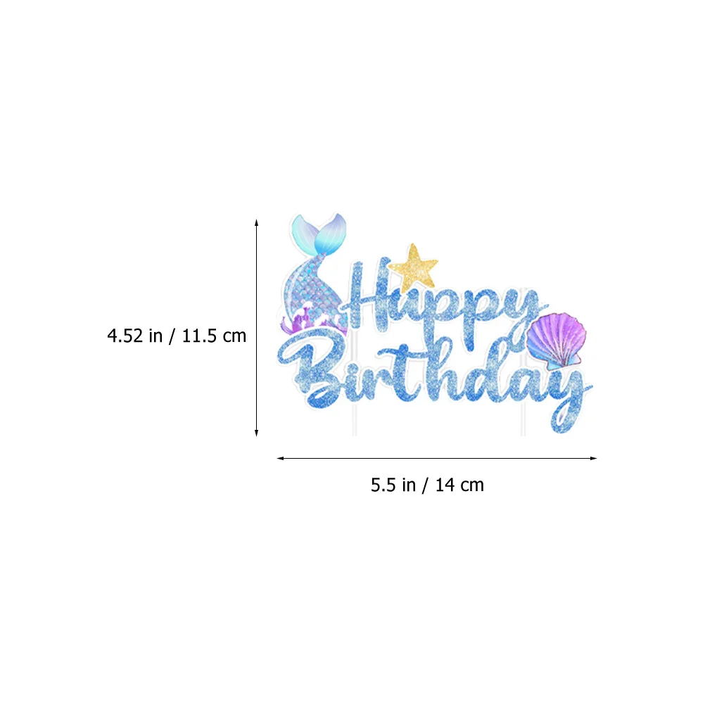 

1Set Ocean Theme Birthday Party Supplies Banner Toppers Wrappers Cake Picks Decoration for Indoor Outdoor Party