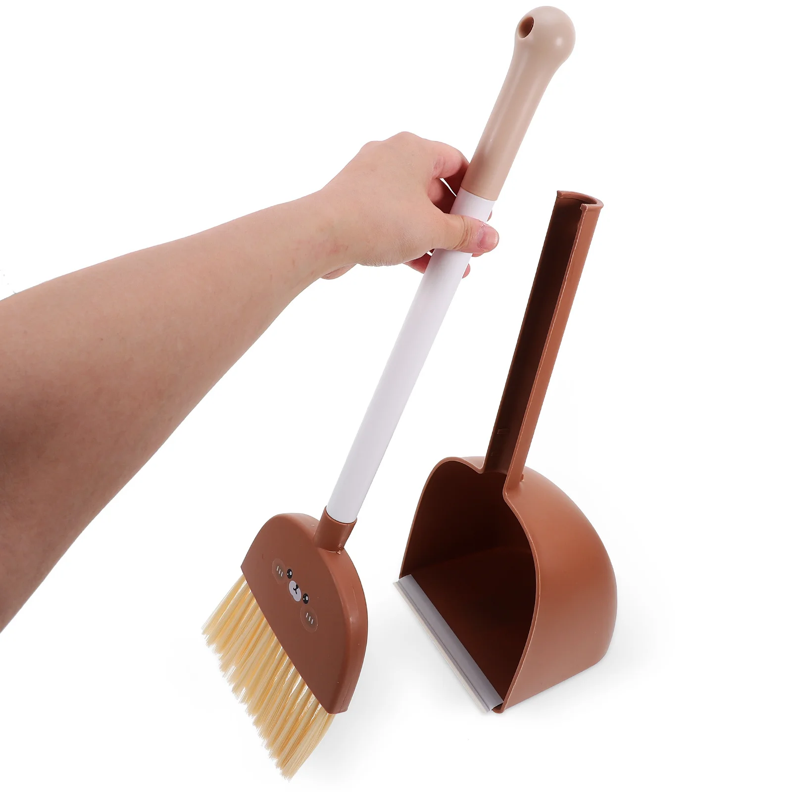 Kids Broom and Dustpan Set Cartoon Animal Style Small Toddler Cleaning Tool Lightweight Compact Housekeeping Helper for Home