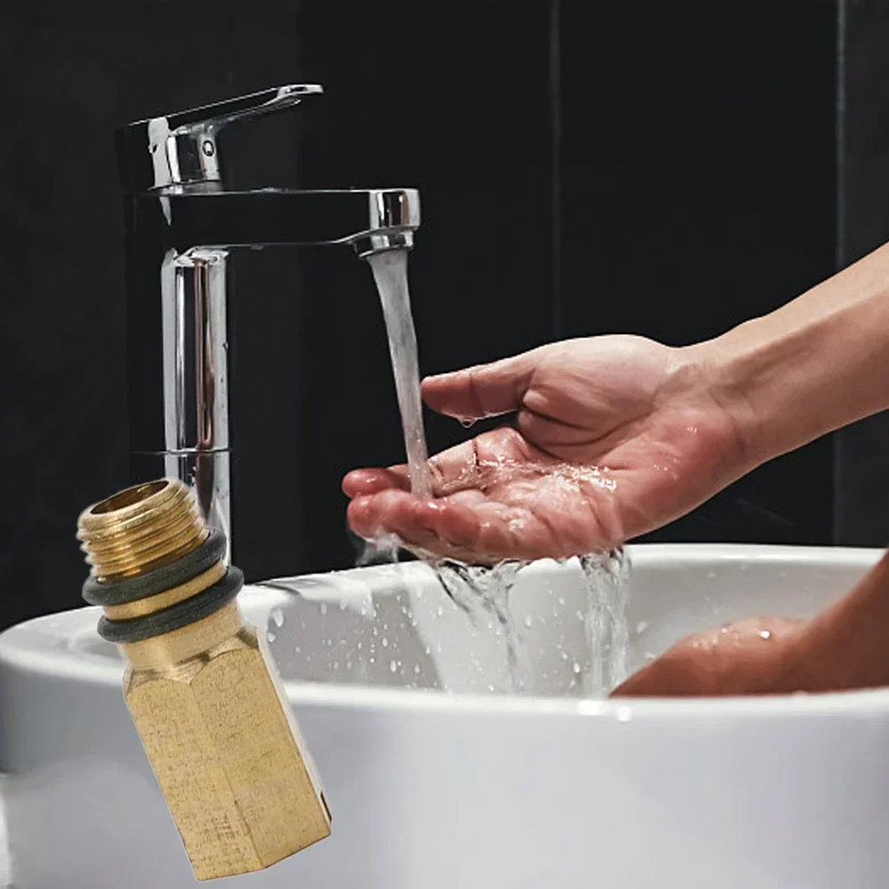 1 Set Cold & Hot Water Faucet Tap Change Single Cold Faucet Plug Brass M10 Hole Inlet Converted With Two Rubber Washers Practica