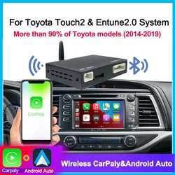 OEM Screen Upgrade Decoder multimedia Retrofit Kit for Toyota Touch2/Entune2.0 System 2014-2019 Wireless CarPlay Android auto