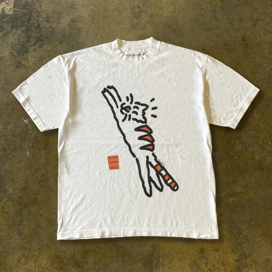 Cartoon Style Graffiti Oversize Short Sleeve T-Shirt Couple Matching Summer Casual round Neck Youth Fashion Loose Fit Tee