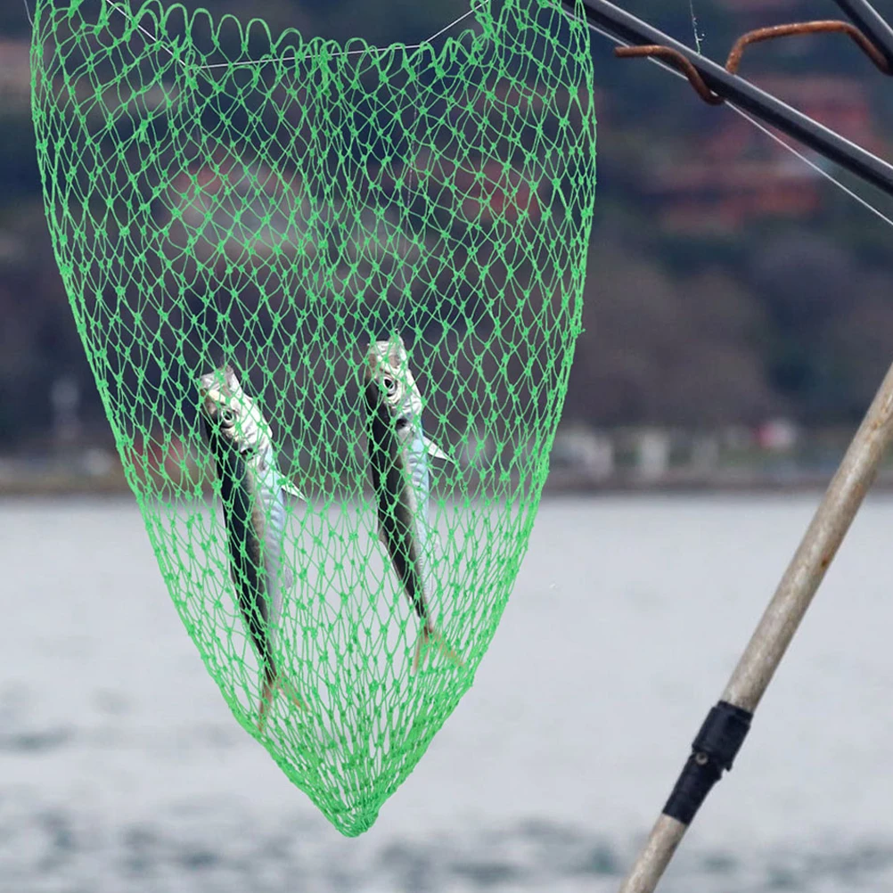 

Foldable Fishing Landing Net Bag Replacement Durable Nylon Mesh for Freshwater Saltwater Catch Fishing Net Bag