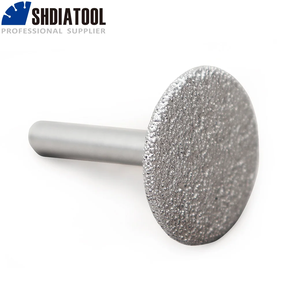 DIATOOL-Discos de diamante soldado al vacío, Mini hoja de sierra de diamante de 30mm de diámetro, vástago de 6mm, para corte, molienda, grabado,