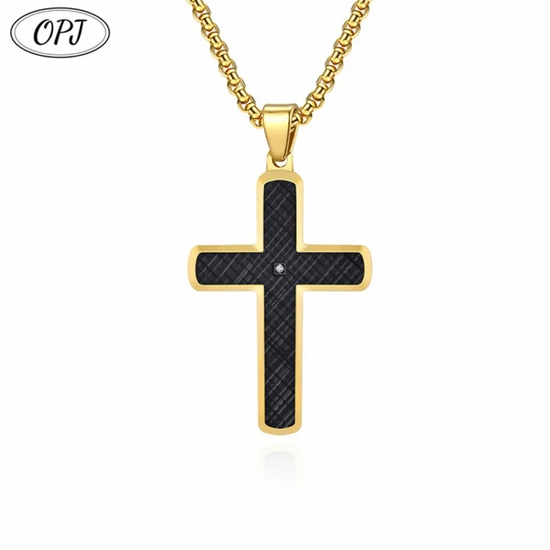 Hiphop Stainless Steel Two-tone Inlaid with diamonds Pendent Necklace for Men Factory No middlemen to earn price difference