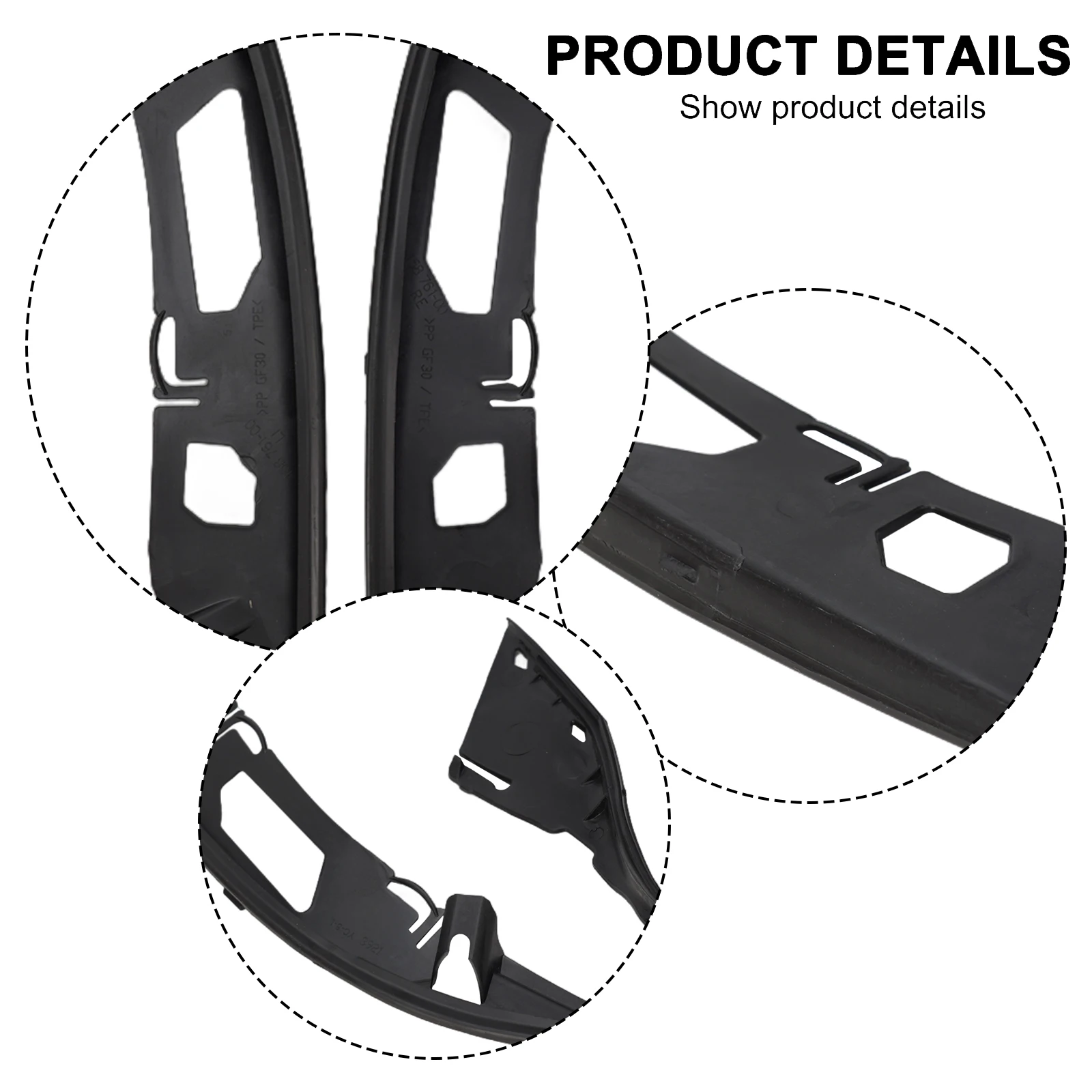 

Auto Parts Headlight Gasket Waterproof Replacement 63126934511 63126934512 Black Kit For BMW 5 Series Practical