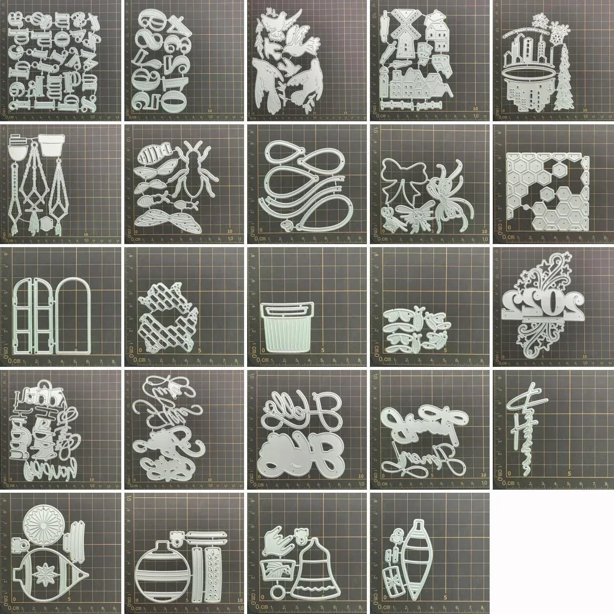 24 kinds letters words bells Metal Cutting Dies Stencils For DIY Scrapbooking Decorative Embossing Handcraft Die CutsTemplate