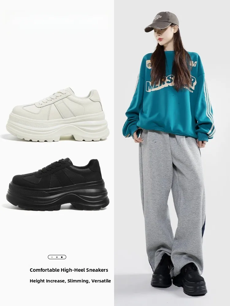 

Forever21 Thick Bottom Boosting Casual Sneakers Women's Super Popular Comfortable Not Tired Foot Fashionable Sports Shoes