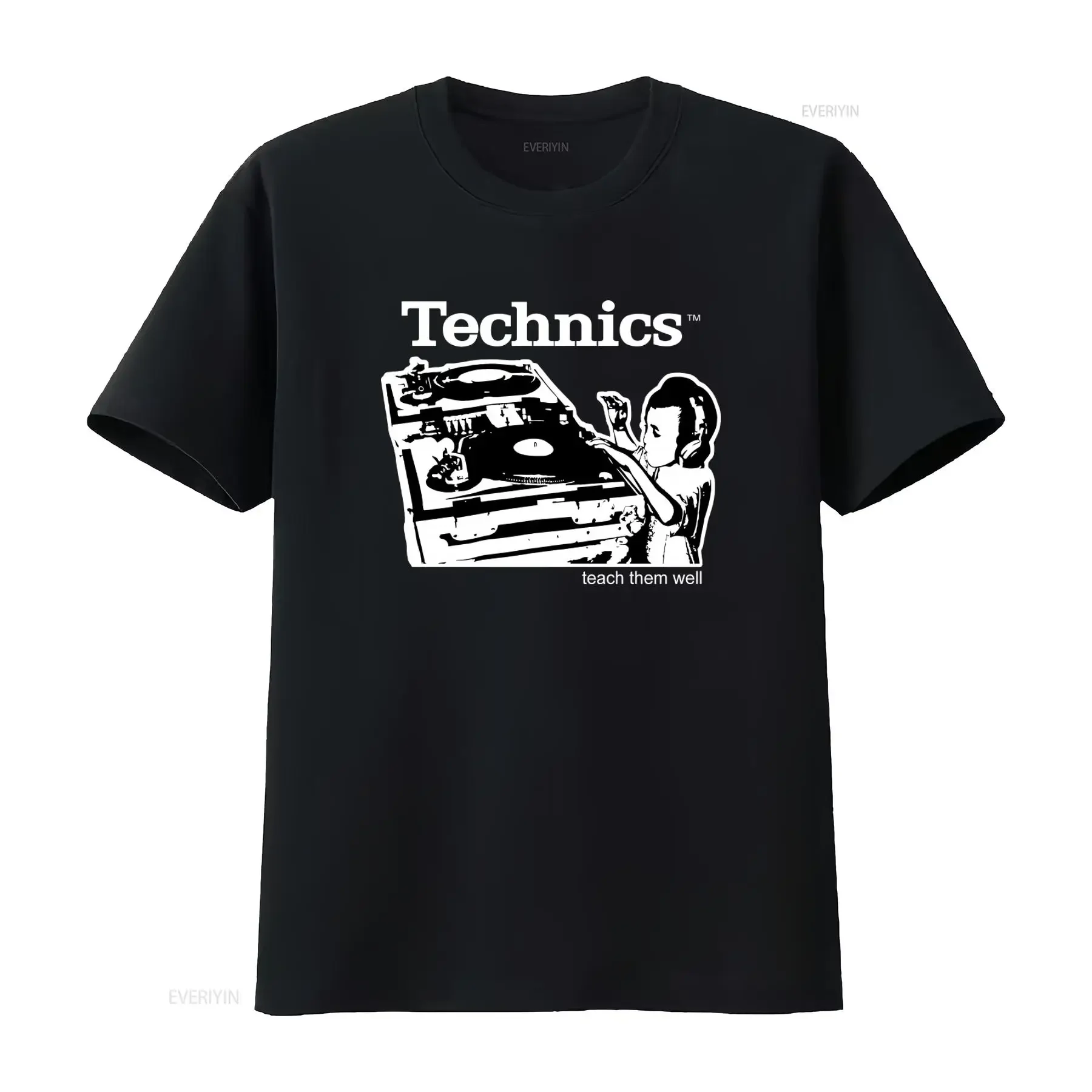 Technics Teach Them Well Boy As Dj Gray T Shirt S Chaser vintage Washed graphic designer clothes Breathable Unisex Soft