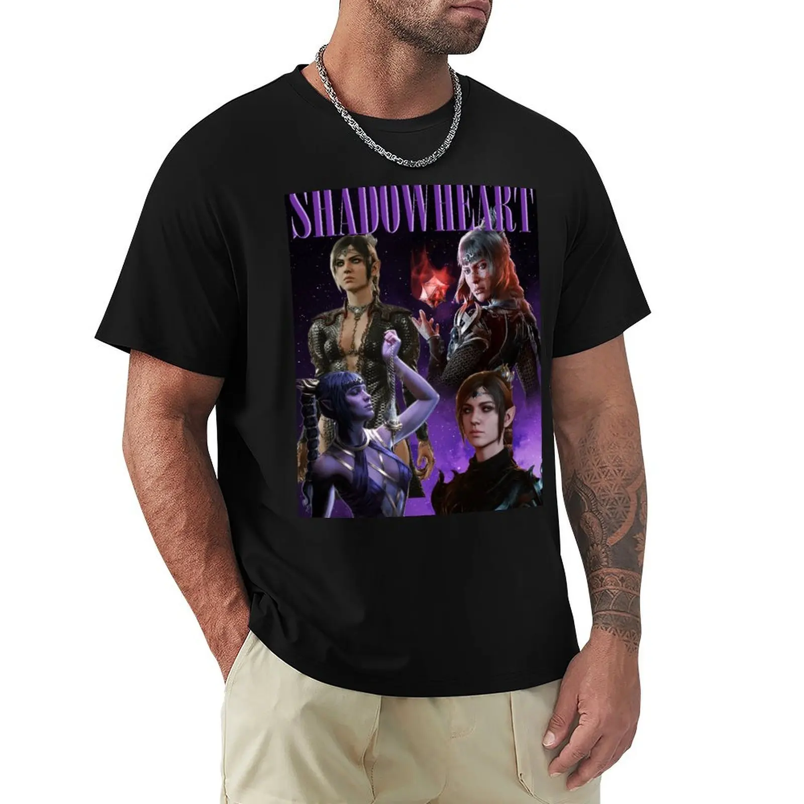 

Shadowheart T-Shirt sublime graphic shirts blue lock Short sleeve tee Short sleeve tee men