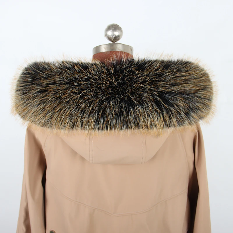 Winter Faux Fur Collars Warm Scarf Fake Fur Thick Collar For Women Down Coat Detachable Soft Plush Collars Accessories