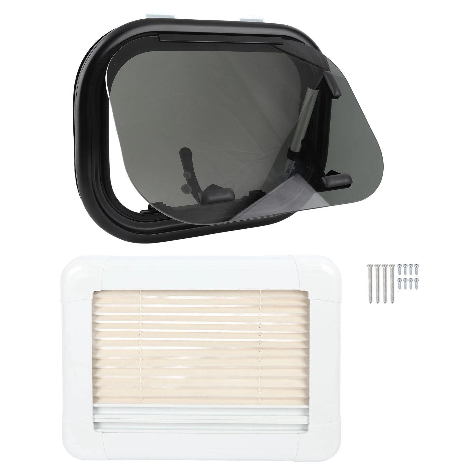 

RV Push Out Window Heat Prevention Window 16x12inch Shock Absorption UV Sturdy Secure Sealing for Trailers Motorhome Window