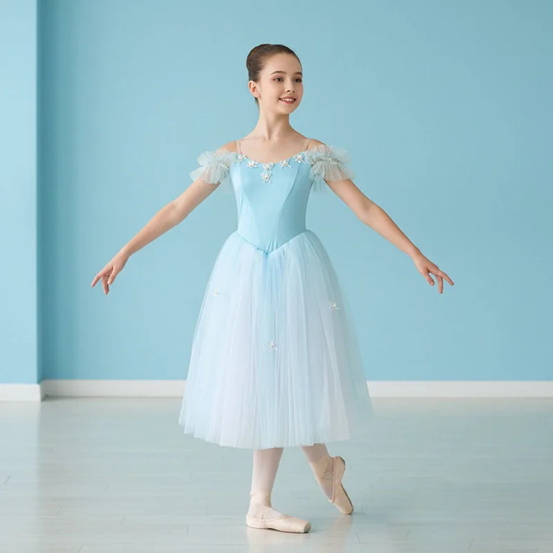 

Girls Long Ballet Dress Performance Dance Costume for Women