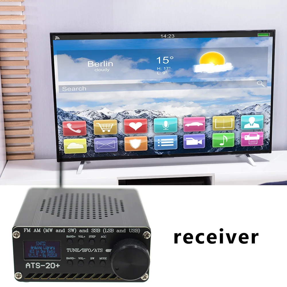 

SI4732 Вседиапазонный радиоприемник ATS-20+ FM AM (MW SW) SSB (LSB USB) + антенна