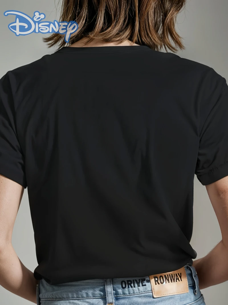 Camiseta retro 'Educational Future Leader' para mujer: diseño de dibujos animados de oso lindo, camiseta informal suave y transpirable con cuello redondo