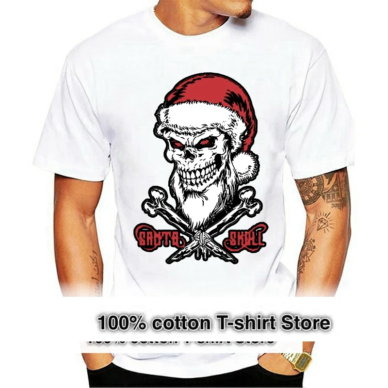 

Santa Skull And Cross Bones Christmas Men's T-Shirt