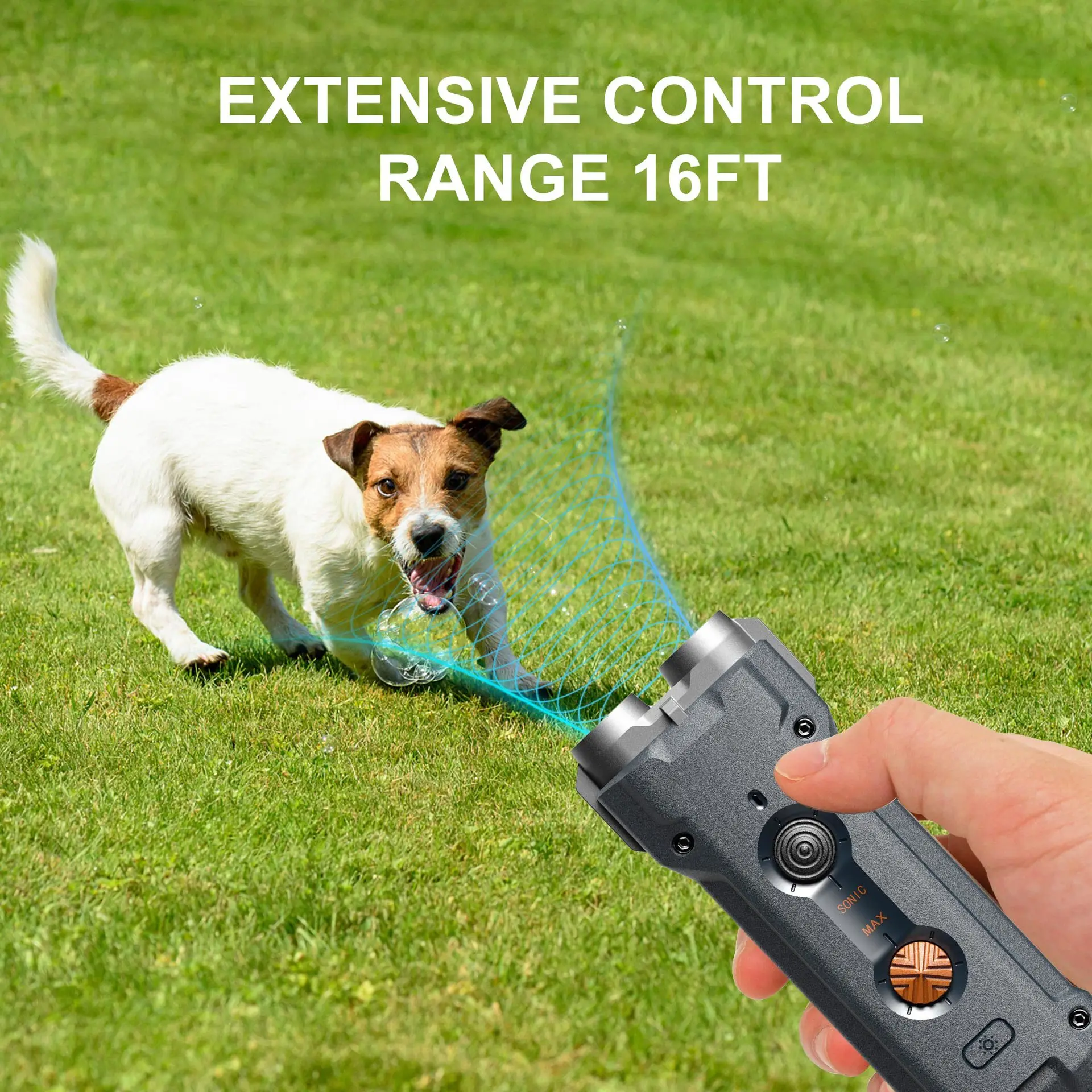 10M Deterrent Ultrasonic Dog Repeller Pet Training Anti Barking for Dogs with High Frequency Flash Long Standby Dog Accessories