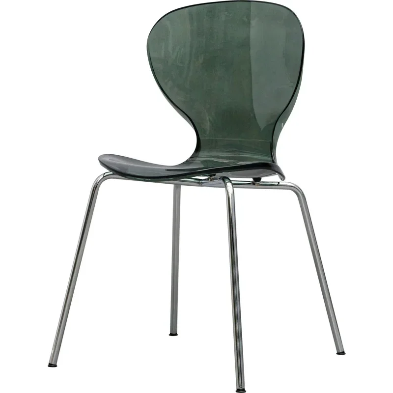 

Nordic transparent thickened plastic crystal chair, acrylic stool Internet celebrity ins creative home back chair