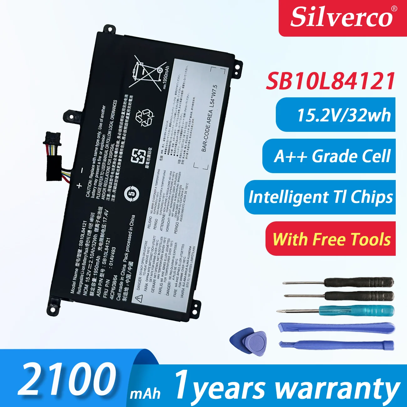 01AV493 SB10L84121 Laptop Battery For Lenovo ThinkPad T570 T580 P51S P52S 00UR890 00UR891 00UR892