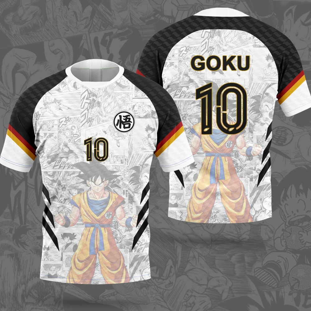 

Dragon Ball Goku Vegeta Men Football Jersey Summer 2025 New Women T-shirt Cartoon Japan Anime Children Clothes Tee Tops Clothing