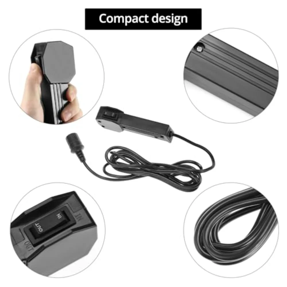 

Комплект проводной пульта дистанционного управления лебедкой UTV 12 В с кабелем длиной 16 футов, совместимый с лебедками 6000 фунтов, предназначенный для надежной работы лебедки