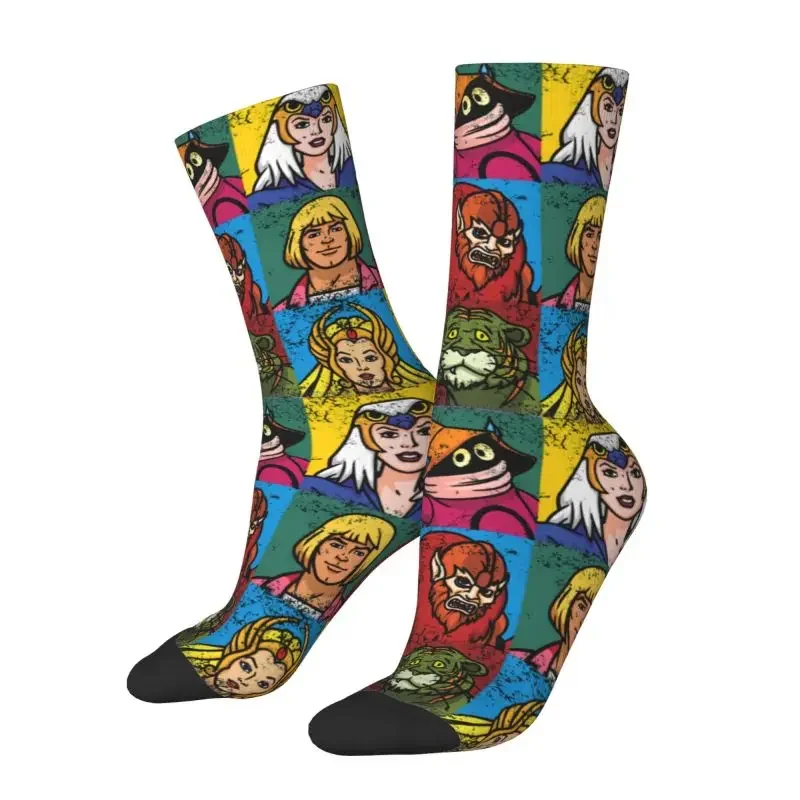 Y2K Fashion Mens He Man And Friends Dress Unisex Warm Breathbale Masters Of Universe Skeletor Heman 80S Cartoon Crew Socks