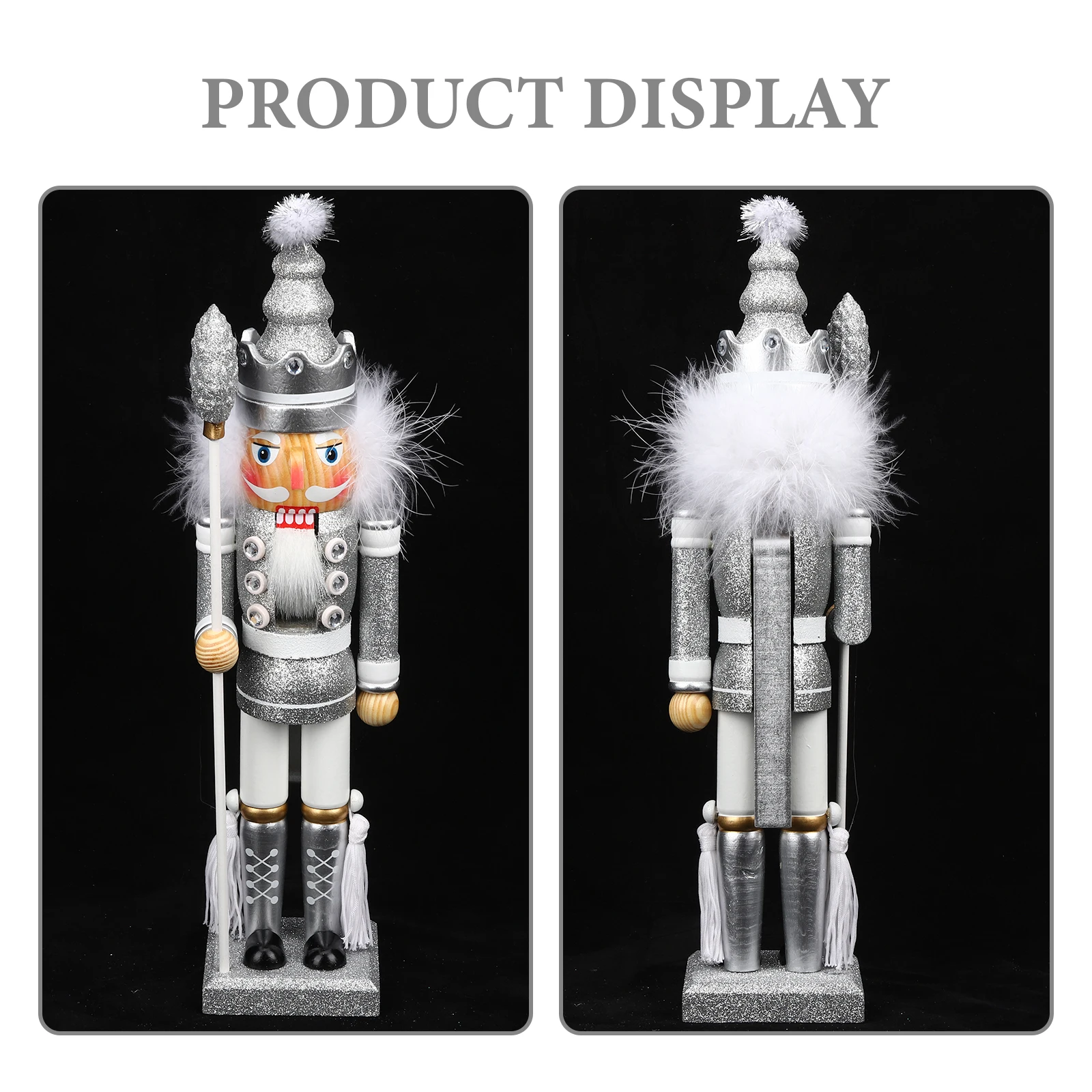 

Christmas Wooden Nutcracker Figure Traditional Xmas Soldier Decor Desktop Holiday Nutcracker Ornament Xmas Table Decoration