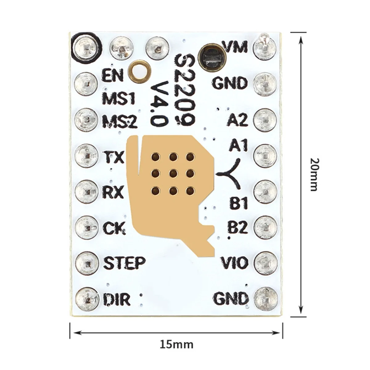 ABXHA TMC2209 V4.0 스테퍼 모터 드라이버 3D 프린터용 조용한 작동, 방열판 포함 5.5-28V 2.8A, 향상된 마이크로스텝