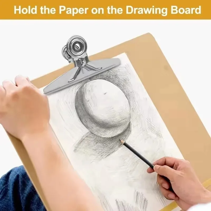 1/3/5PCS Edelstahl Clip 4/5,5/7/11,5/15/18mm Metall Clips für Pinnwand Kunstwerke Lebensmittel Tasche Fotos Dokument Büro Schreibwaren