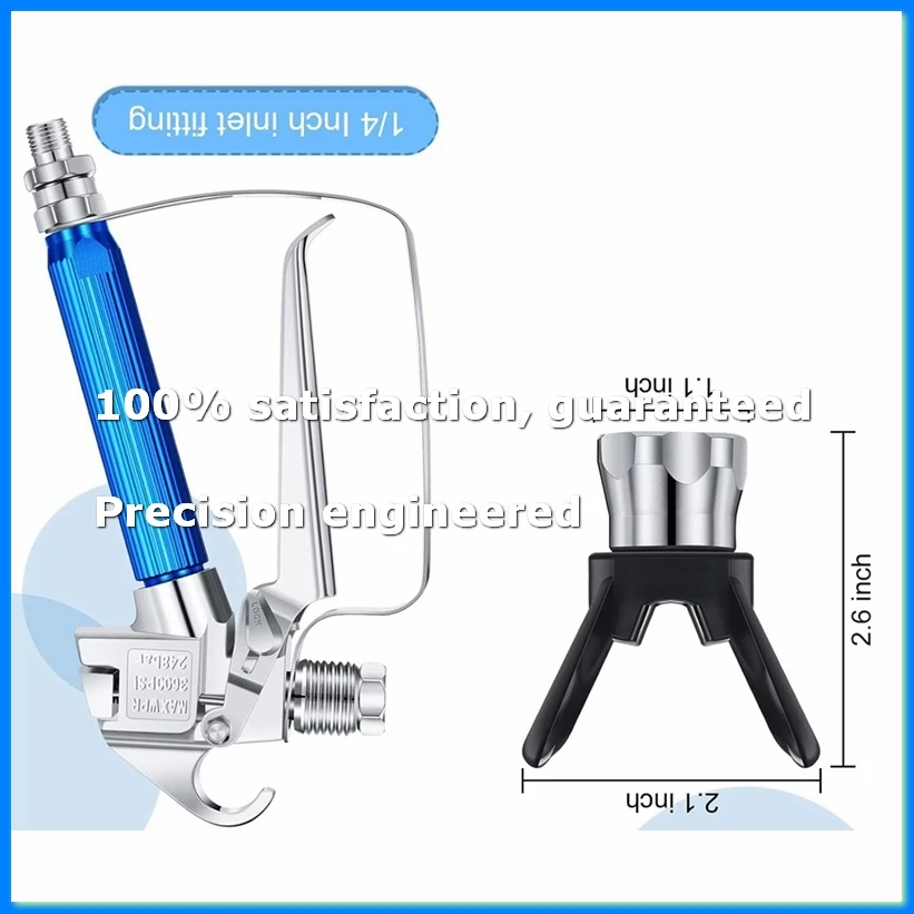2Set Airless Paint High Pressure Airless Paint Sprayer with 517 Tip Swivel Joint for Pump Sprayer Accessories-A49I