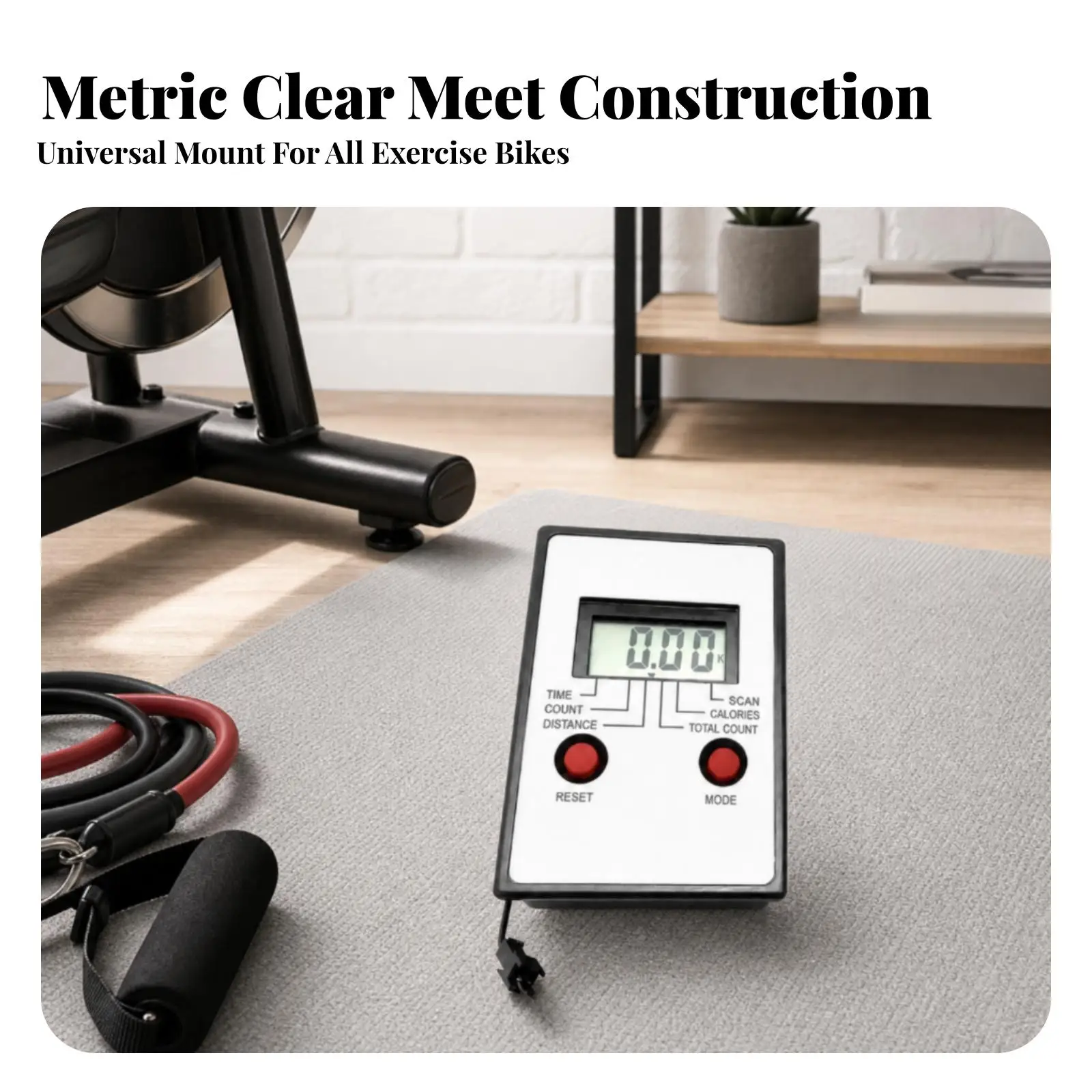 Spin Bike Monitor Display with Speed Calorie Count and Distance for Home Cardio Fitness Equipment Console