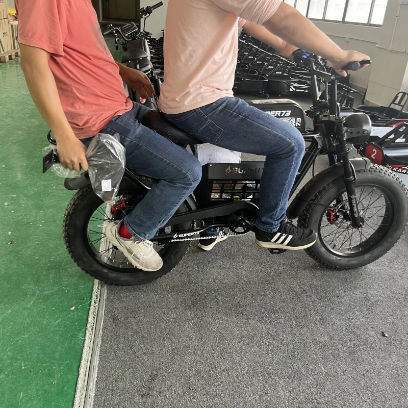 Himoto-Bicicleta Eléctrica Super73 todoterreno antideslizante, neumático ancho, para un propósito especial, respaldo trasero, asiento de bebé para niños
