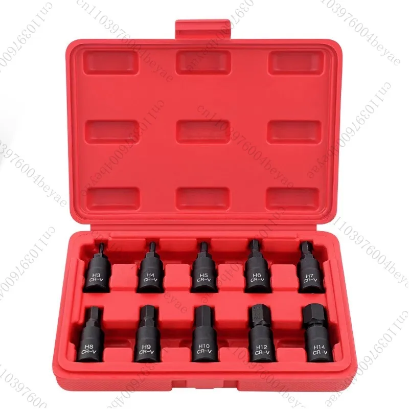 3/8 12-angle Socket Wrench Tool M-type 12-angle Mid-flying Hexagon Plum Blossom Screwdriver Toothed Batch Head