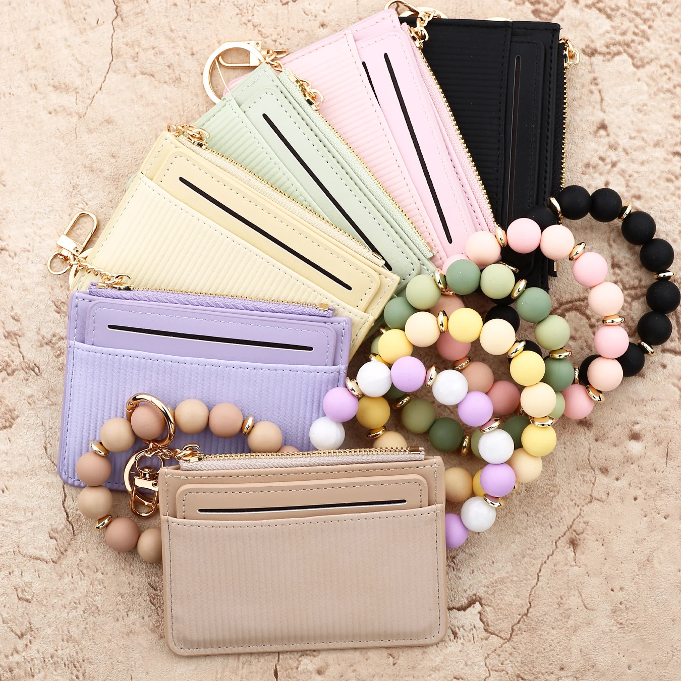 Beaded Id Card Wristlet