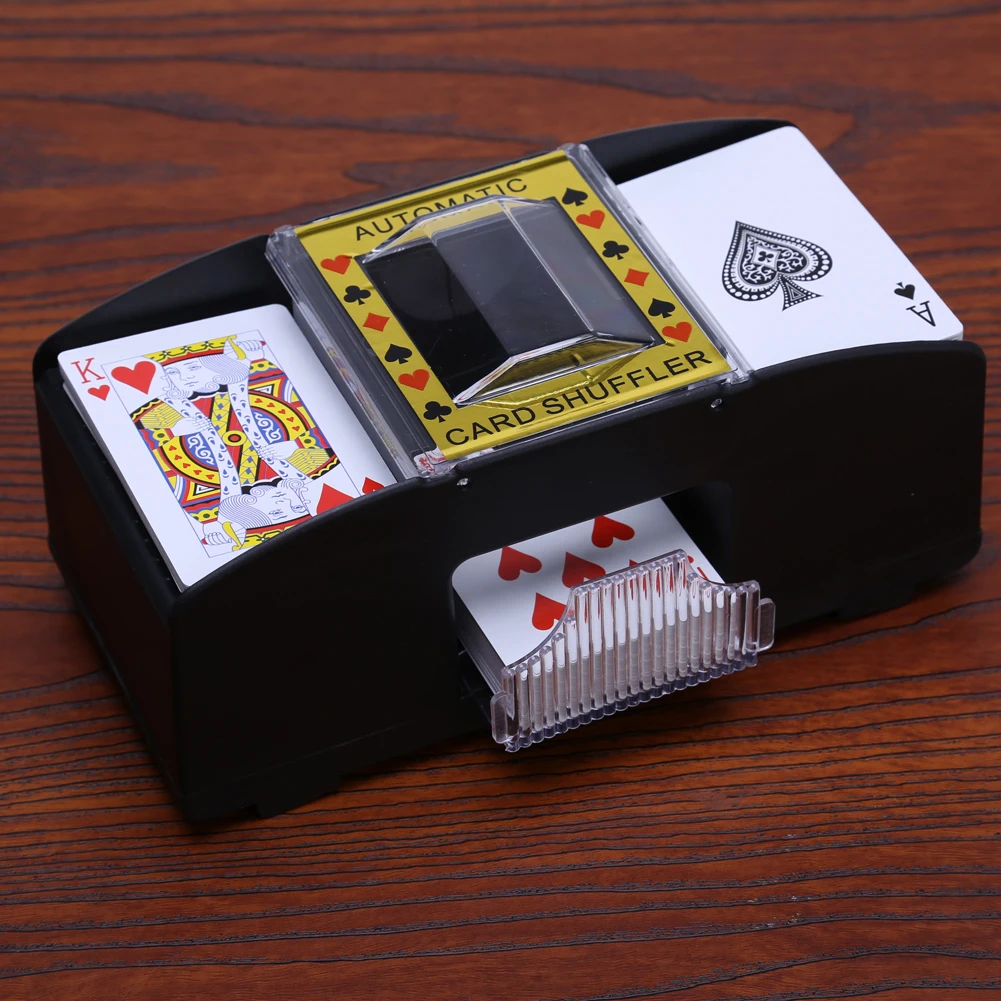 AUTOMATIC PLAYING CARDS SHUFFLER POKER CASINO ONE/TWO DECK CARD SHUFFLE SOR