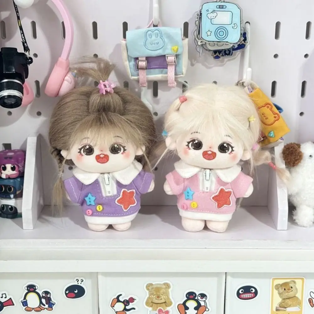 

Hoodie 10cm Cotton Doll Clothes DIY Clothing Dress Up Idol Doll Clothes No Attributes Cat Plush Toy Clothes Doll Accessories