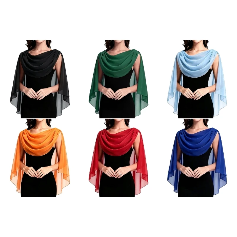 340D Lightweight Shawl Shoulder Wrap for Commuting, Vacations, and Occasion Dressing