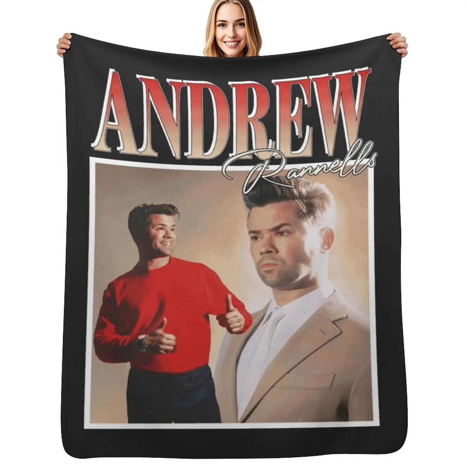 

Andrew Rannells Throw Blanket Stain Resistant Cozy Warm Blanket