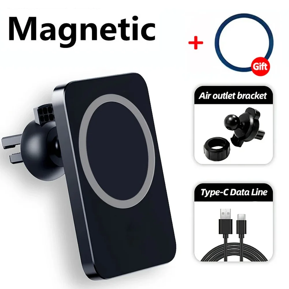 30W Magnetic Car Wireless Charger for Iphone15 14 13 12 Pro Max Car Charger Stand Macsafe Wireless Charger Air Vent Phone Hodler