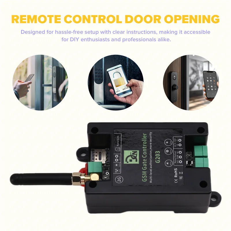 A24U Interruttore relè telecomando GSM 2G Controllo telefono cellulare Gsm Apriporta serratura