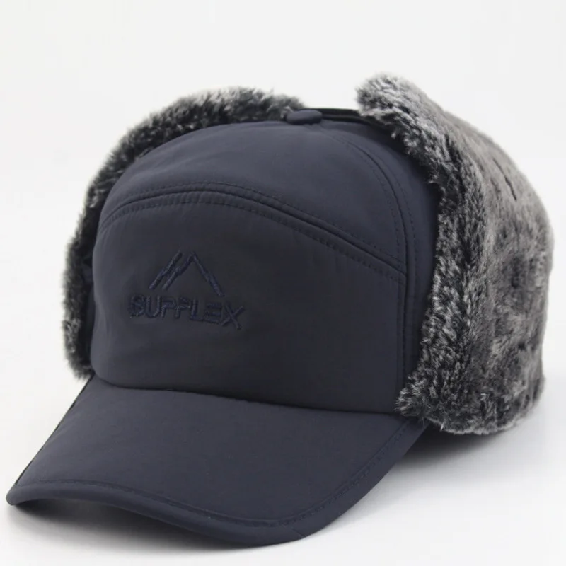 Chapeau Chaud Coupe-Vent avec Rabat d'Oreille et Masque pour Homme et Femme, Noir, pour Temps Froid, Ski, html, Pêche, Cadeaux d'Hiver